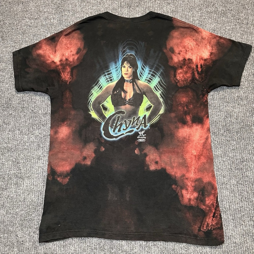 Vintage WWF WWE I'd Rather Be In Chyna‎ Tie-Dye T-Shirt, Adult Size Large